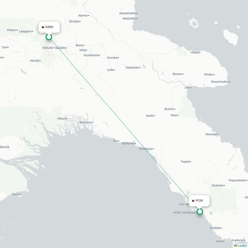WBM - POM route map