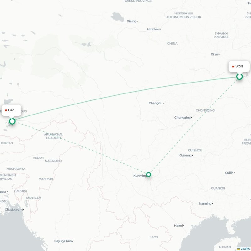 WDS - LXA route map