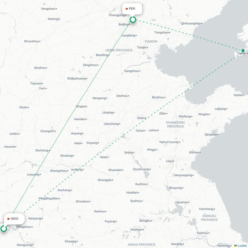 WDS - PEK route map