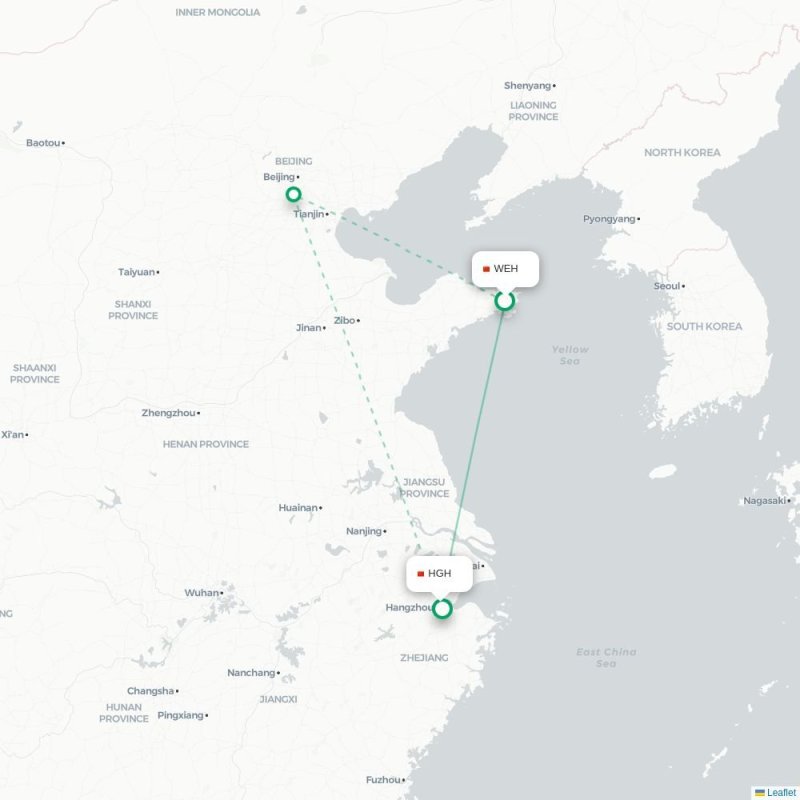 WEH - HGH route map