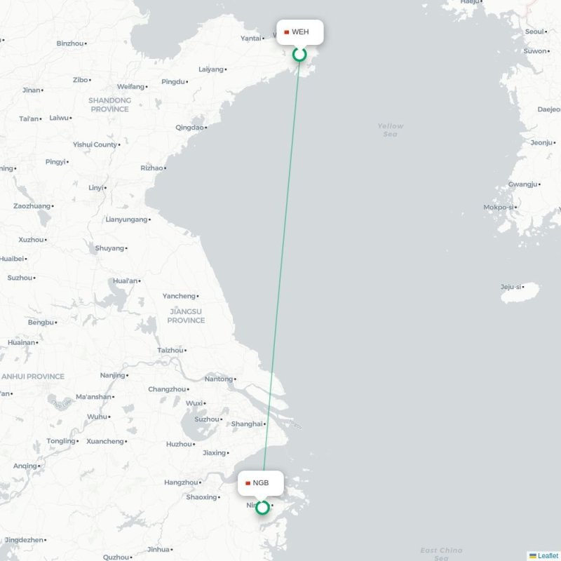 WEH - NGB route map