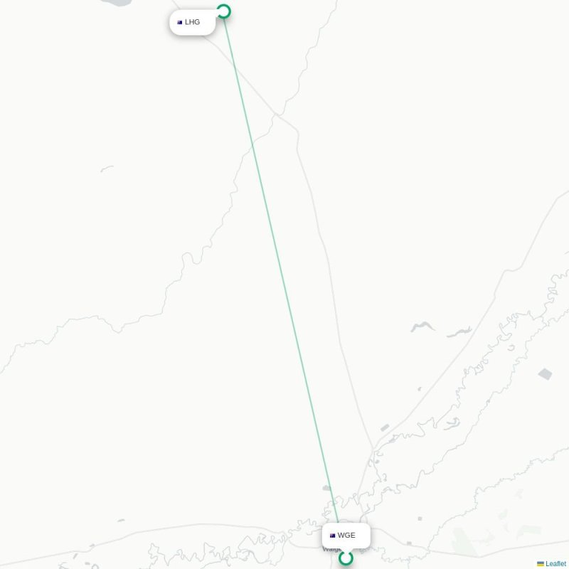 WGE - LHG route map