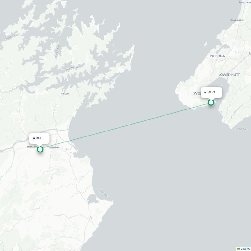 WLG - BHE route map