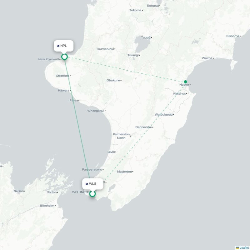 WLG - NPL route map