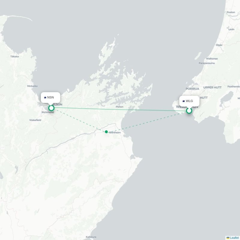 WLG - NSN route map