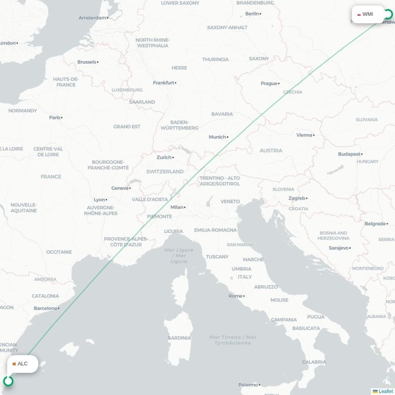 WMI - ALC route map