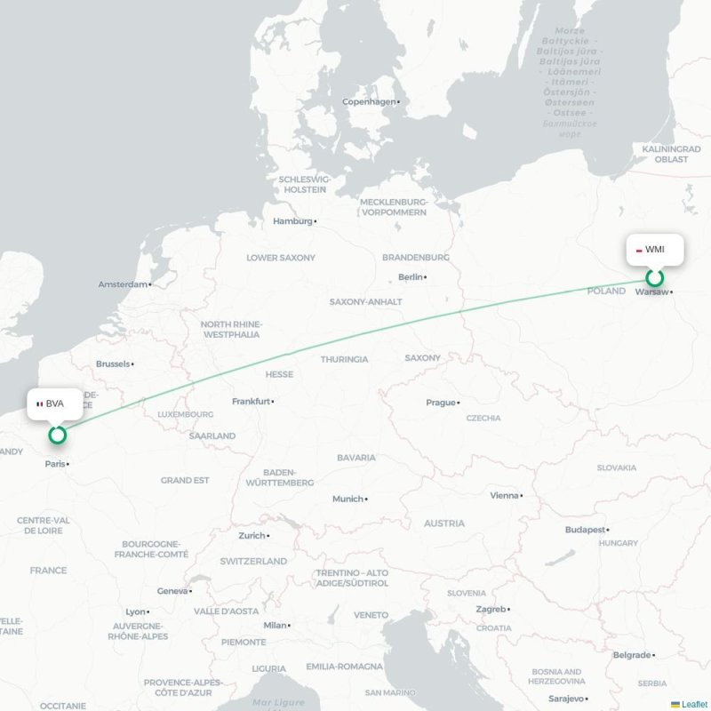 WMI - BVA route map