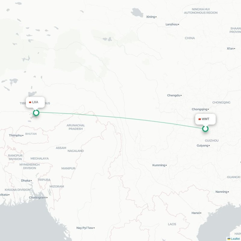 WMT - LXA route map