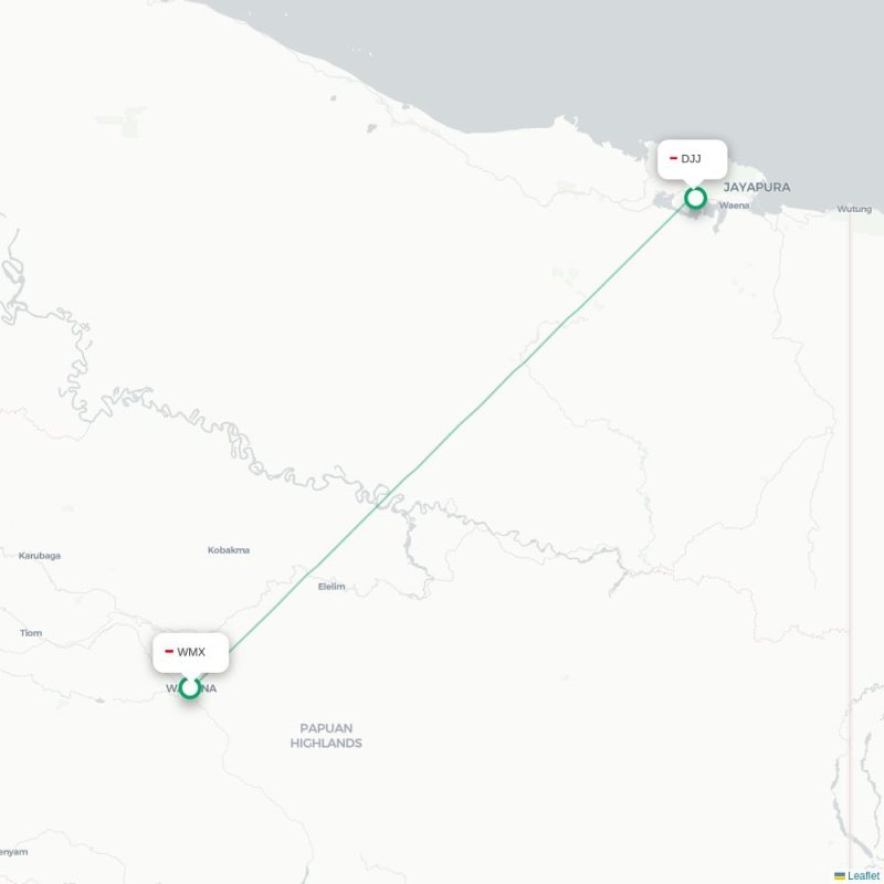 WMX - DJJ route map