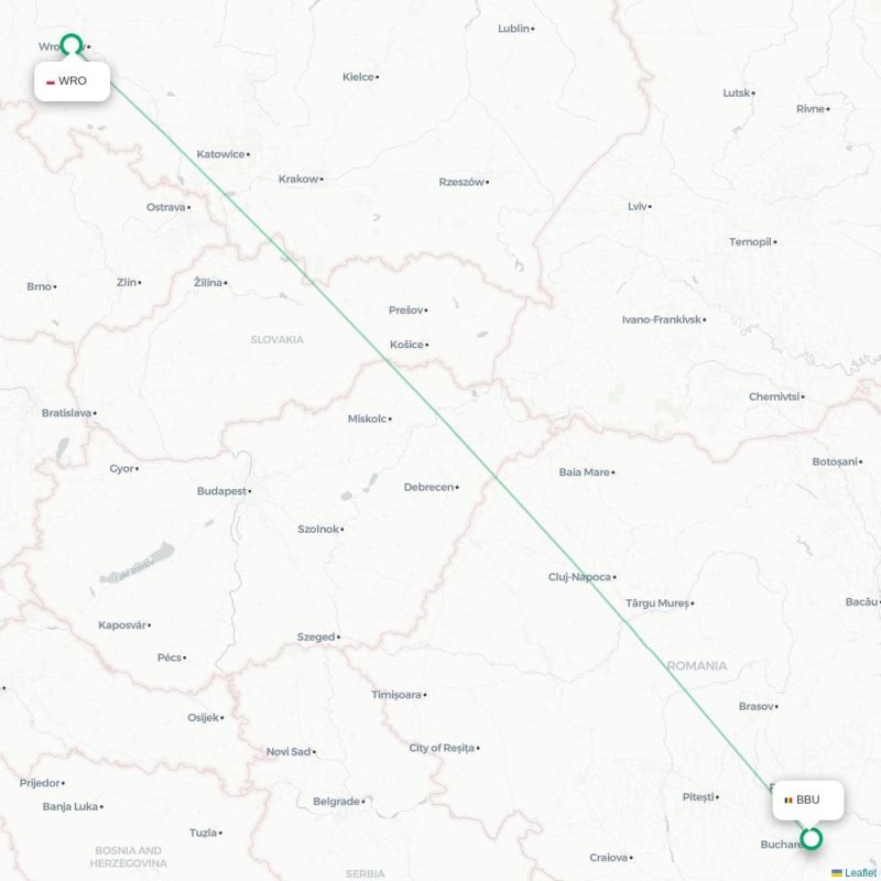 WRO - BBU route map