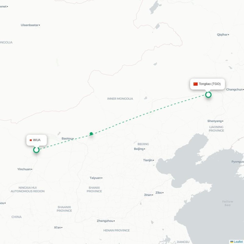 WUA - TGO route map