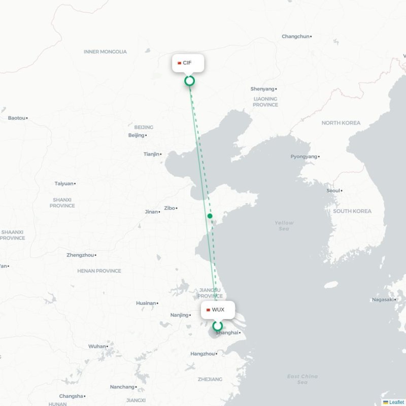 WUX - CIF route map