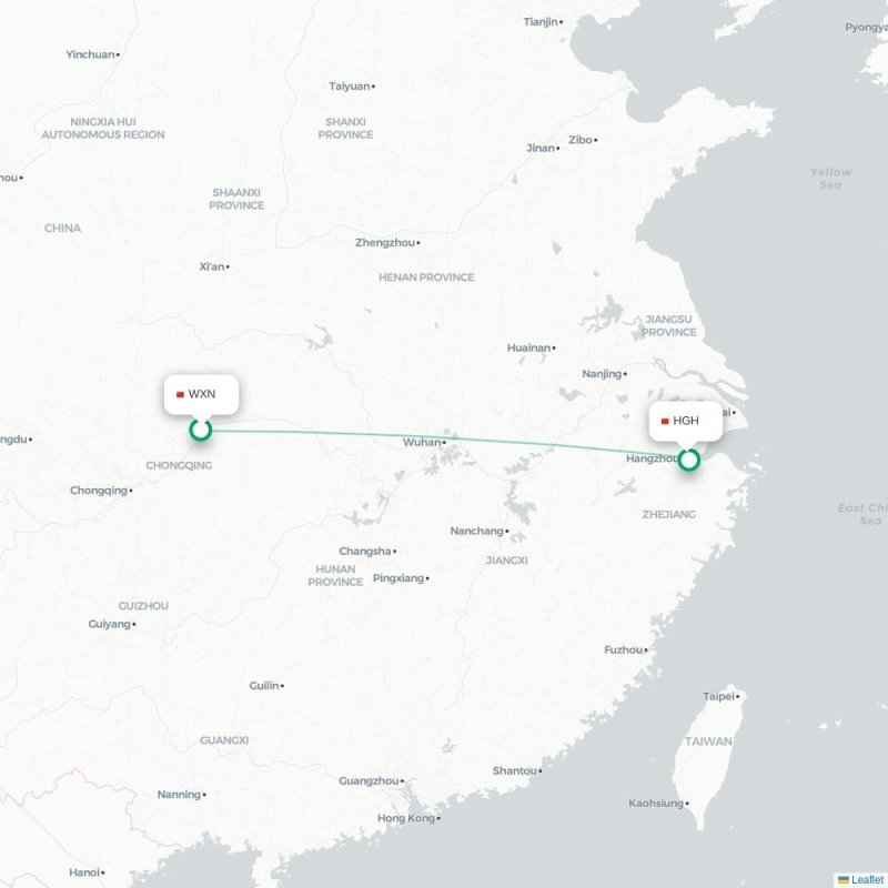 WXN - HGH route map