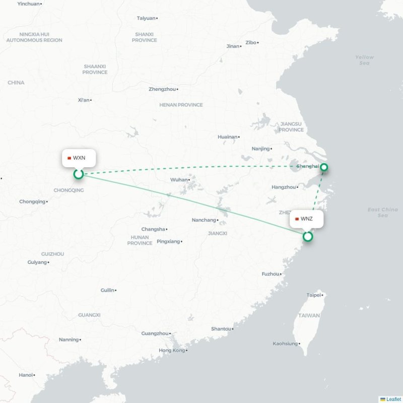 WXN - WNZ route map