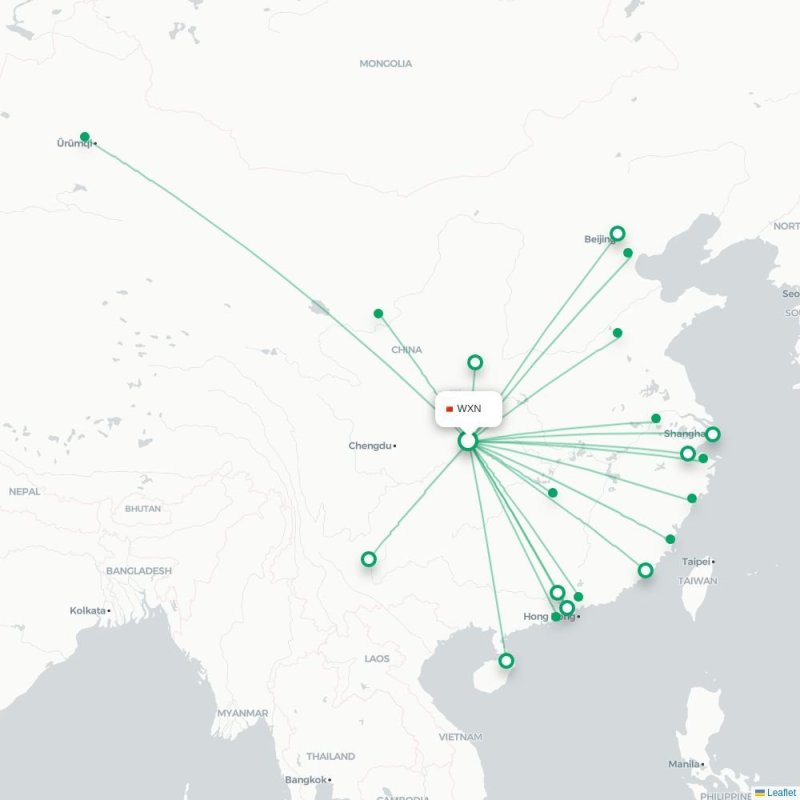 WXN - URC route map