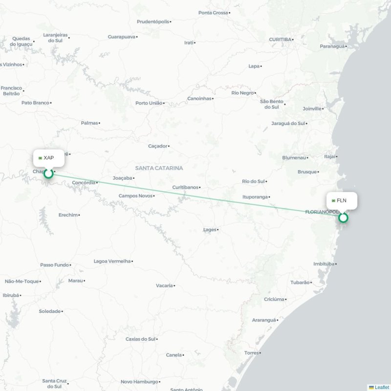 XAP - FLN route map