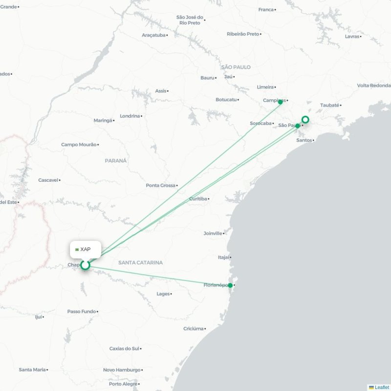 XAP - GRU route map