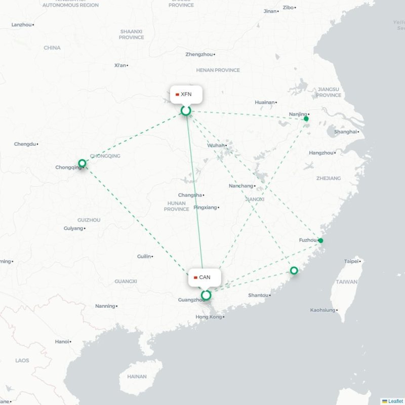 XFN - CAN route map