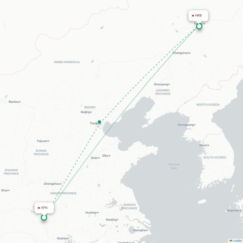 XFN - HRB route map