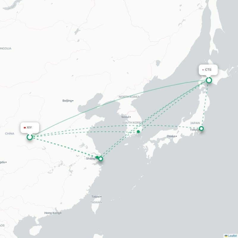 XIY - CTS route map