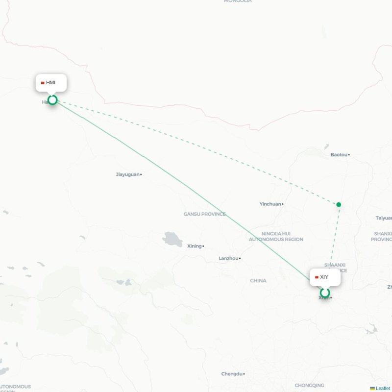 XIY - HMI route map