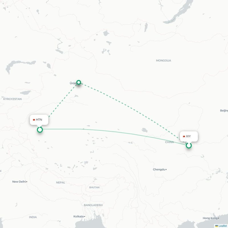 XIY - HTN route map