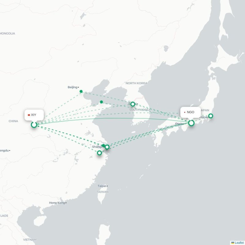 XIY - NGO route map