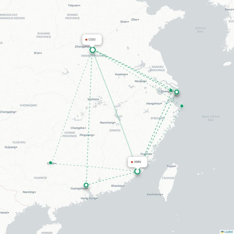 XMN - CGO route map