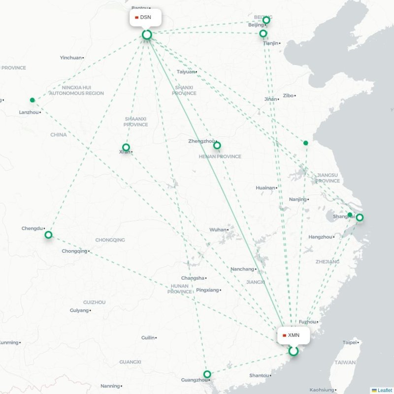 XMN - DSN route map