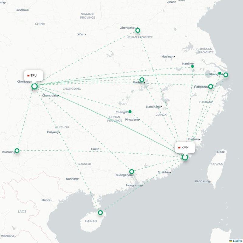 XMN - TFU route map