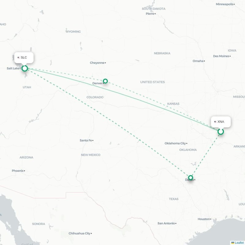XNA - SLC route map
