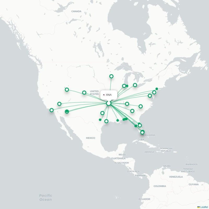 XNA - PHX route map