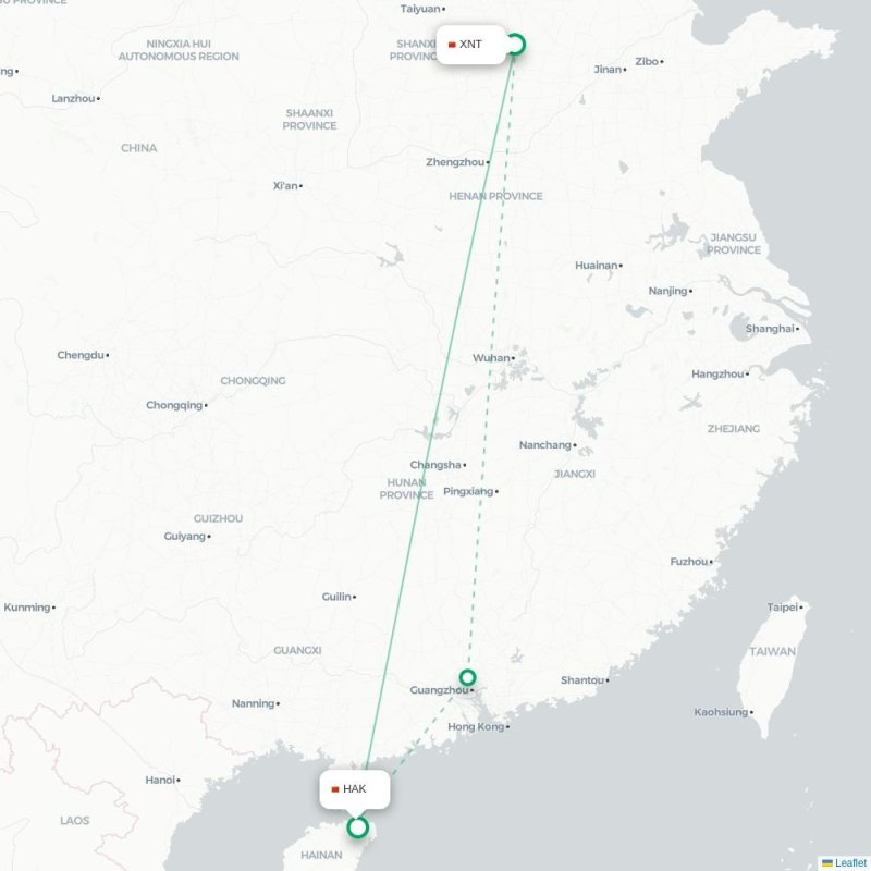 XNT - HAK route map