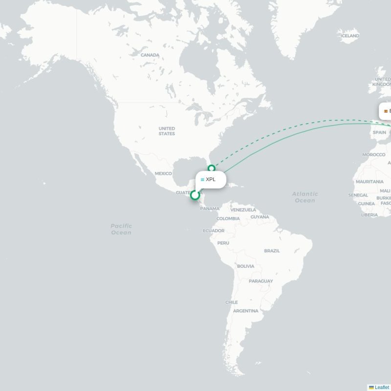 XPL - BCN route map