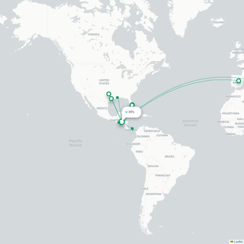 XPL - DFW route map