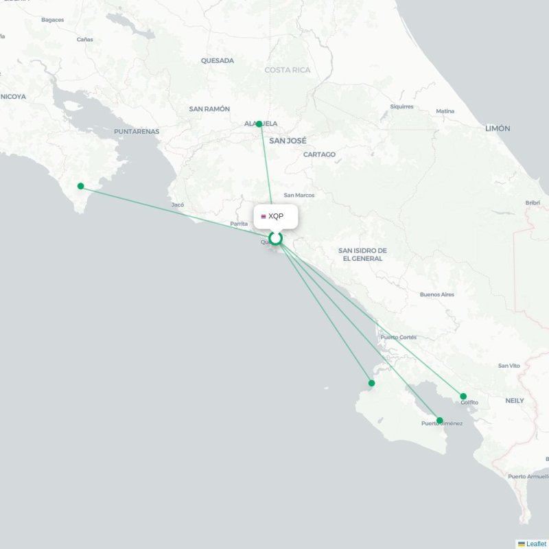 XQP - SJO route map