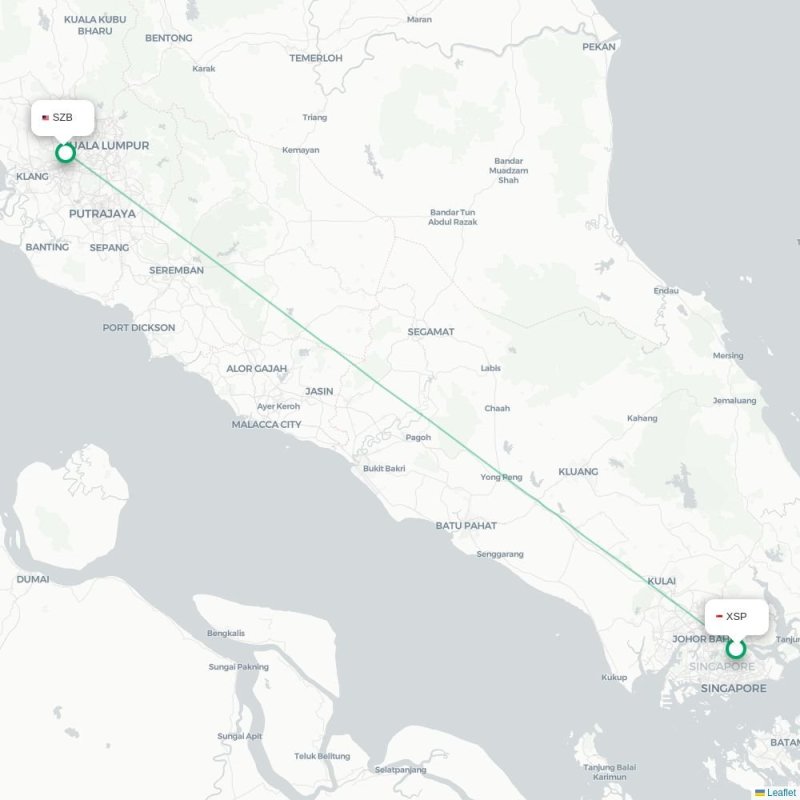 XSP - SZB route map
