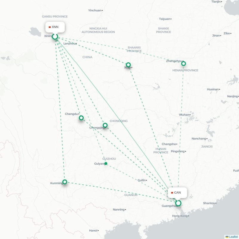 XUZ - CAN route map