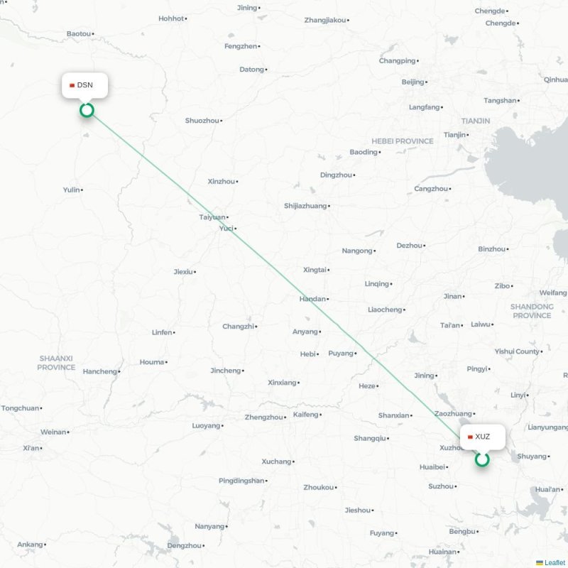 XUZ - DSN route map