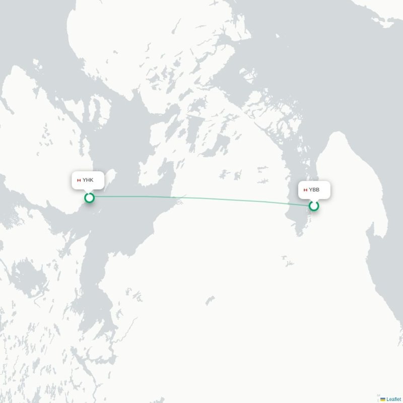 YBB - YHK route map