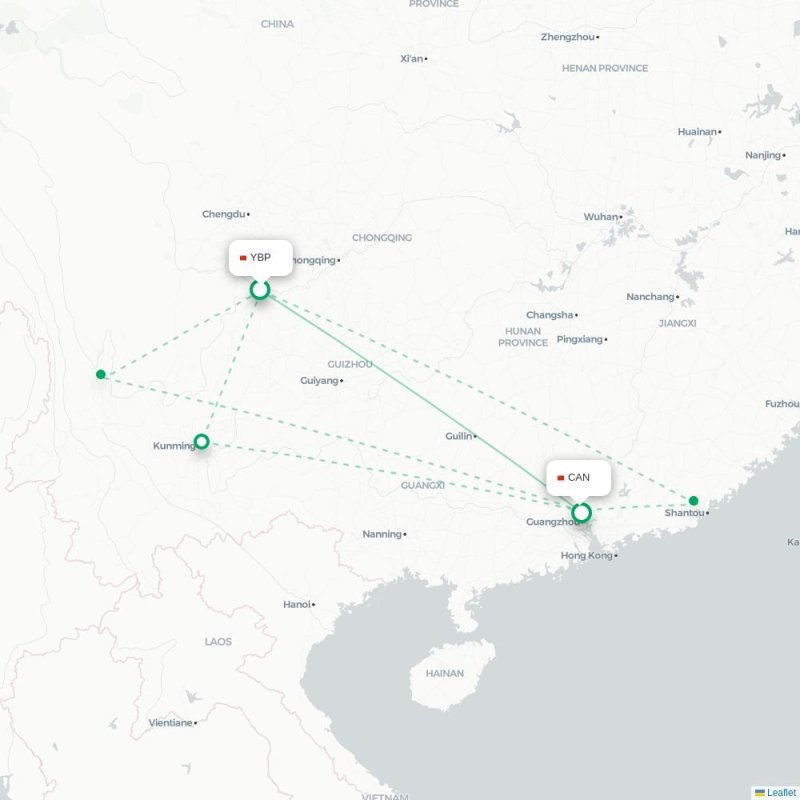 YBP - CAN route map