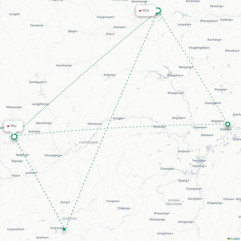 YCU - TFU route map