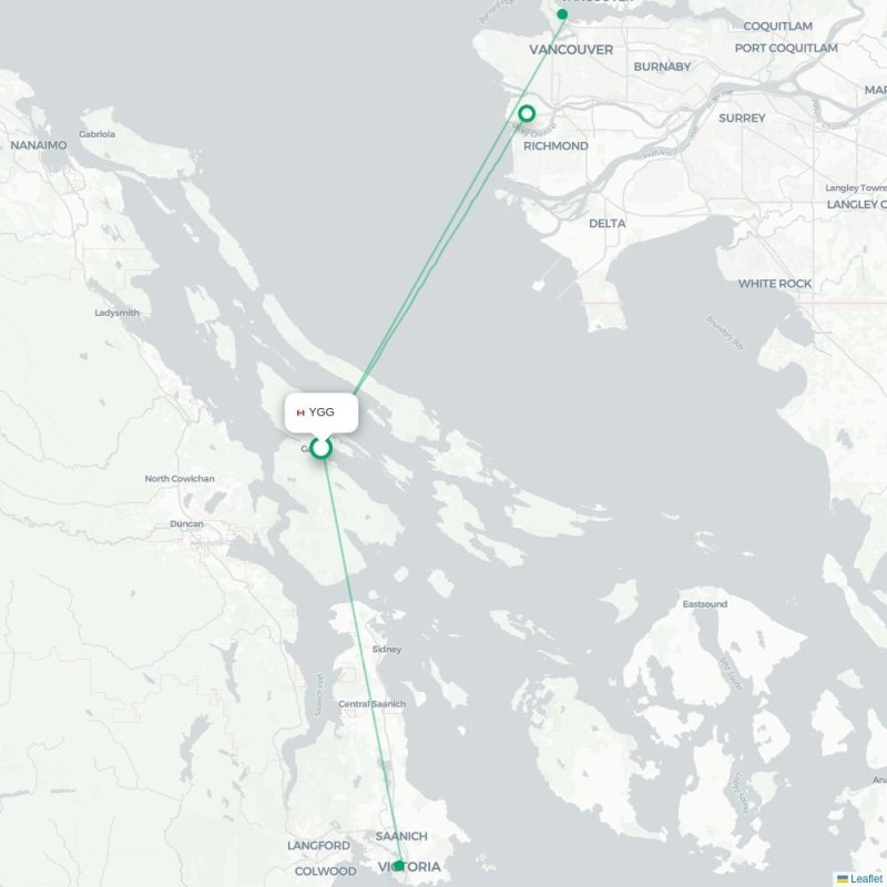 YGG - YVR route map
