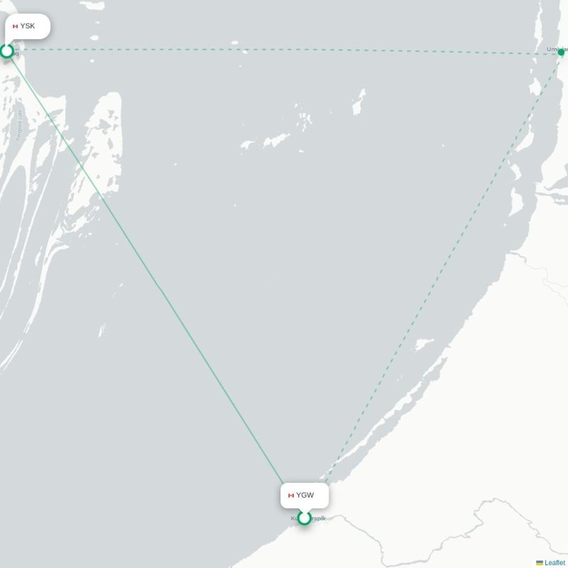 YGW - YSK route map