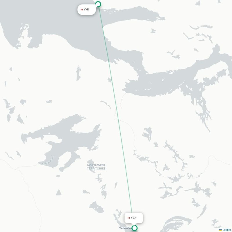 YHI - YZF route map