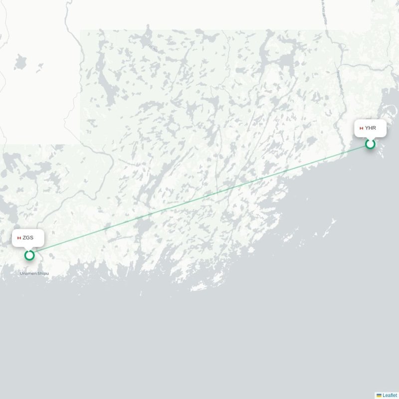 YHR - ZGS route map