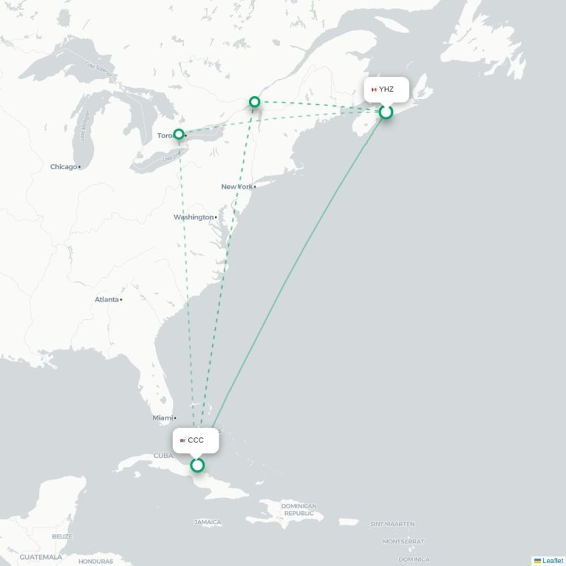 YHZ - CCC route map