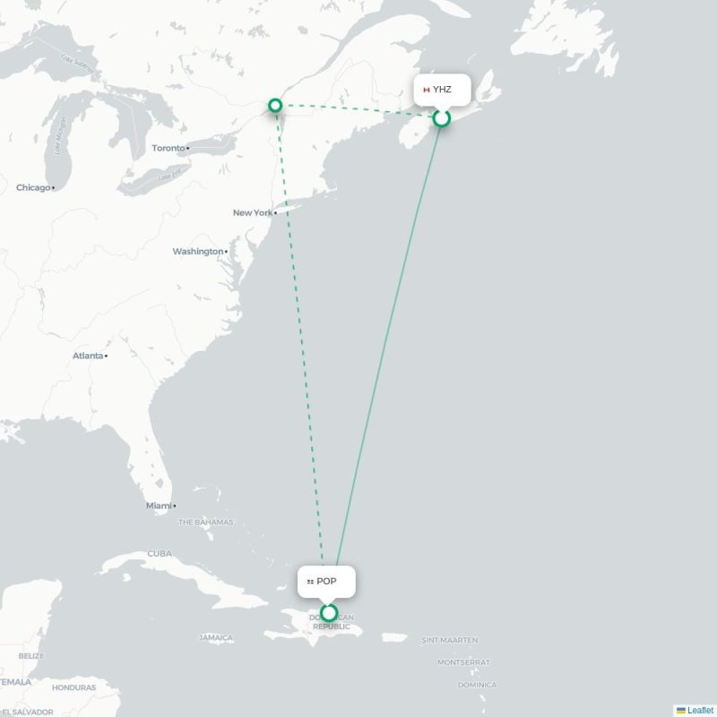 YHZ - POP route map