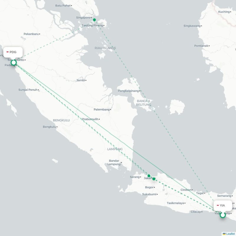 YIA - PDG route map