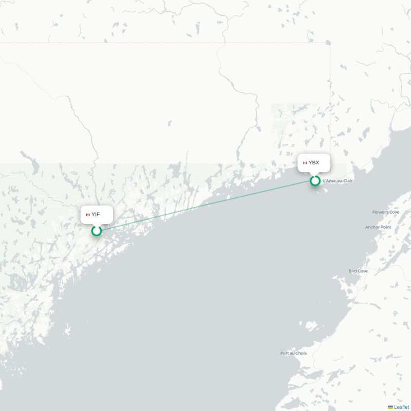 YIF - YBX route map